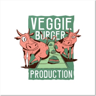 VEGGIE BURGER FUNNY Posters and Art